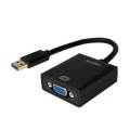 LogiLink UA0231 USB / VGA Adapter [1x USB 3.2 Gen 1 Stecker A (USB 3.0) - 1x VGA-Buchse] Schwarz 10.00 cm