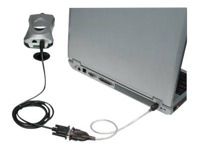 Manhattan USB 1.1 Adapter [1x USB 1.1 Stecker A - 1x D-SUB-Stecker 9pol.] Adapter 45.00 cm vergoldete Steckkontakte