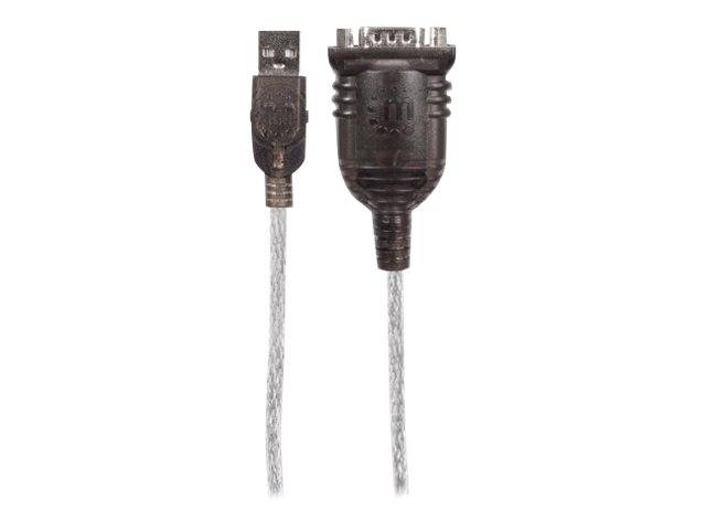 Manhattan USB 1.1 Adapter [1x USB 1.1 Stecker A - 1x D-SUB-Stecker 9pol.] Adapter 45.00 cm vergoldete Steckkontakte