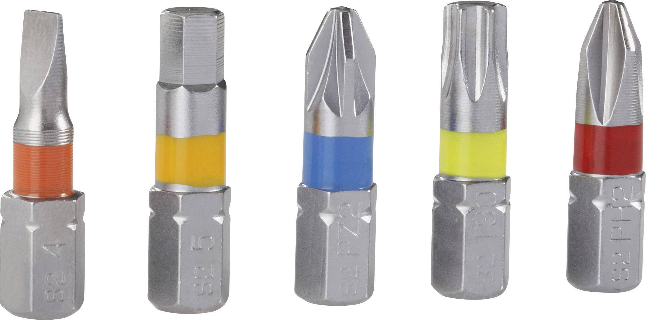 TOOLCRAFT TO-6623460 Bit-Set 15teilig Kreuzschlitz Phillips, Kreuzschlitz Pozidriv, Innen-Sechskant, Innen-Sechsrund (TX)