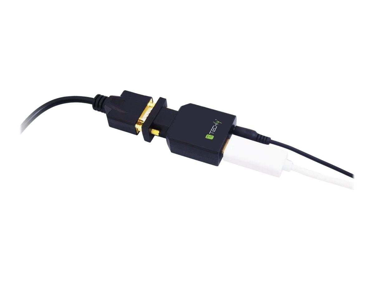 Techly Videoadapter - HD-15 (VGA), Mini-Stecker, Micro-USB Typ B zu HDMI weiblic