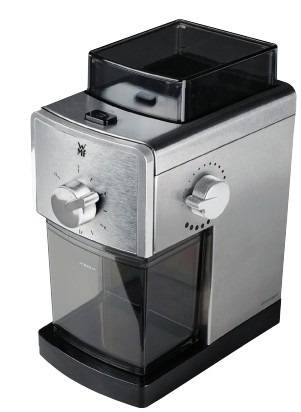 WMF Stelio Edition 0417070011 Kaffeemühle Silber, Schwarz Edelstahl-Scheibenmahlwerk