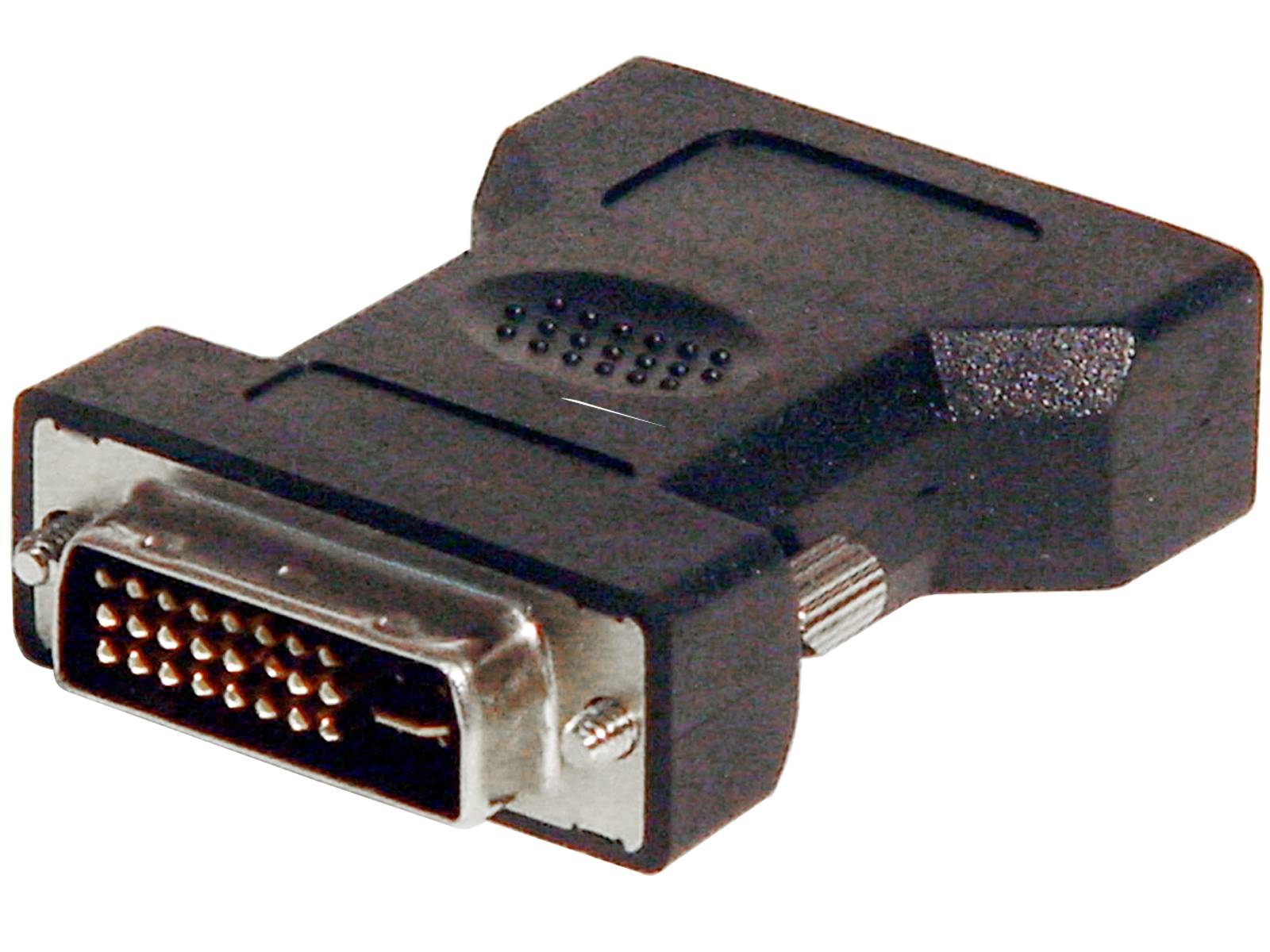 Goobay 68030 DVI / VGA Adapter [1x DVI-Stecker 24+5pol. - 1x VGA-Buchse] Schwarz