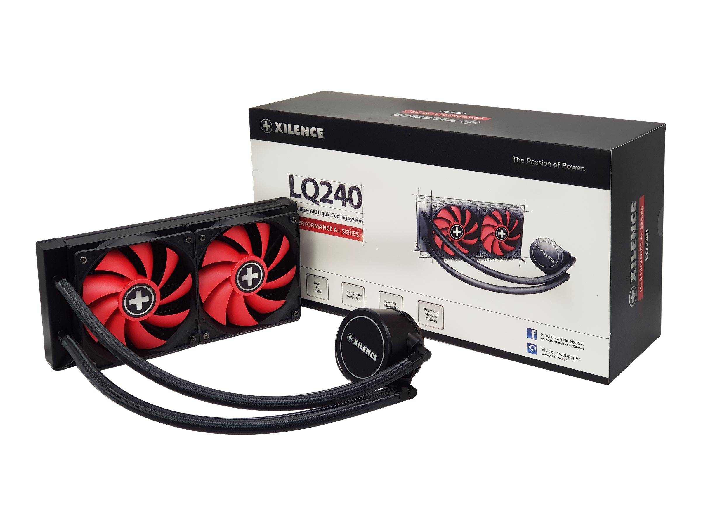 Xilence LQ240 AMD und Intel AiO 240mm Wasserkühlung, PWM, 300W TDP Kühler/Lüfter Wasserkühlung