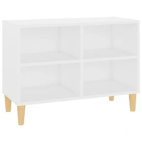 vidaXL TV-Schrank mit Massivholz-Beinen Weiß 69,5x30x50 cm vidaXL TV-Schrank mit Massivholz-Beinen Weiß 69,5x30x50 cm