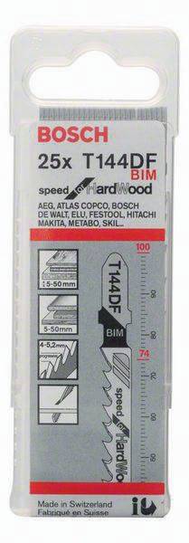 Stichsägeblatt T 144 DF Gesamt-L.100mm Zahnt.4-5,2mm BIM 25 St./Karte BOSCH
