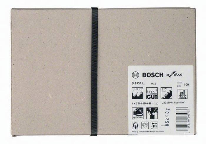 Säbelsägeblatt S 1531 L L.240mm B.19mm TPI 5 5mm 100 St./Karte