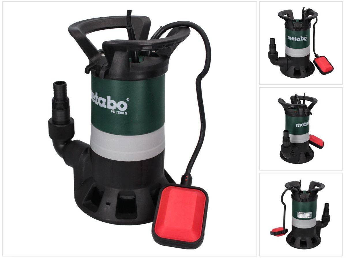 Metabo PS 7500 S Elektro Schmutzwasser Tauchpumpe 450 W 7.500 l/h 5 m Tiefe ( 0250750000 )
