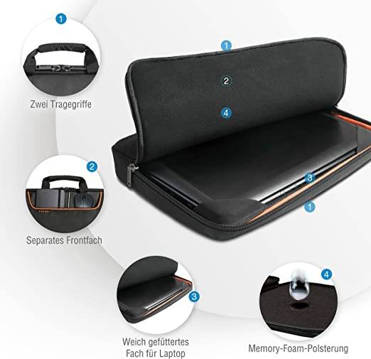 Everki Sleeve Model EKF808S17B, Notebooktasche