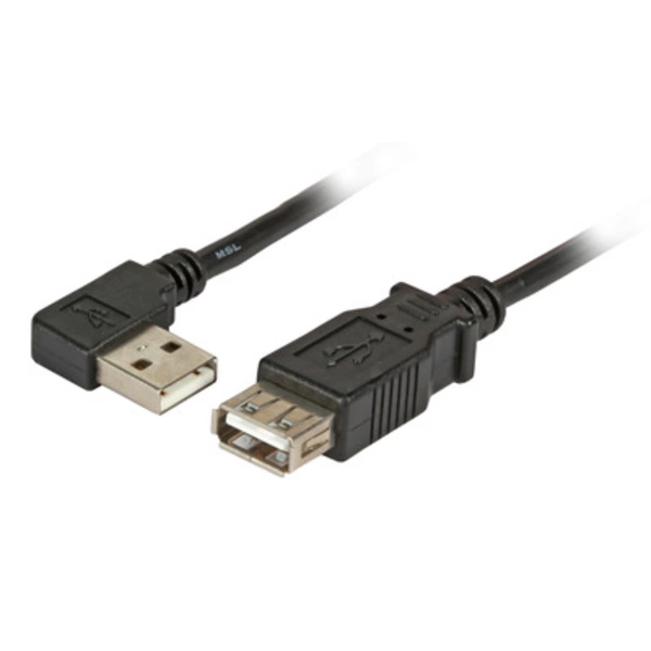 USB2.0 Verlängerungskabel A (gewinkelt) -- - A St.-Bu., 3,0m, schwarz, Classic Multimedia USB USB2.0 Verlängerungskabel A (gewinkelt) -- - A St.-Bu., 3,0m, schwarz, Classic Multimedia USB