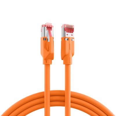 EFB Elektronik K8056.10 RJ45 Netzwerkkabel, Patchkabel CAT 6a S/FTP 10.00 m Orange vergoldete Steckkontakte 1 St.