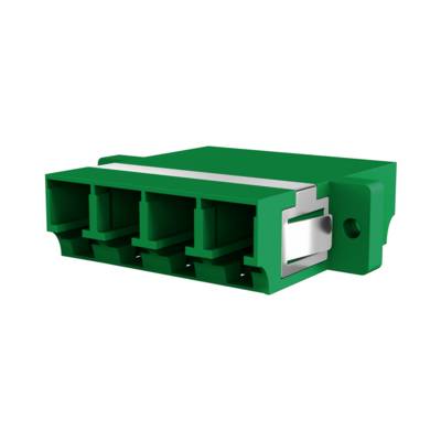 Kupplung LC/APC Quad SM einteilig, grün -- Keramikhülse, SC Duplex / /