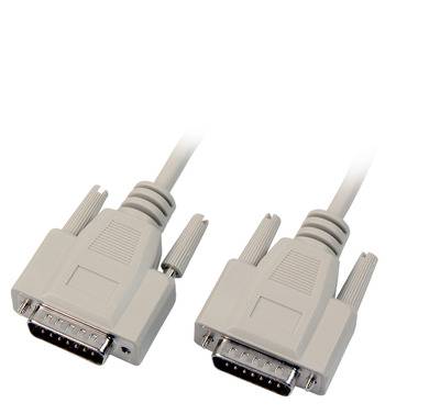 Datenkabel seriell 1:1, 2x DSub 15, St.-St., 5,0m, beige Multimedia Serielle und Paralelle Kabel und