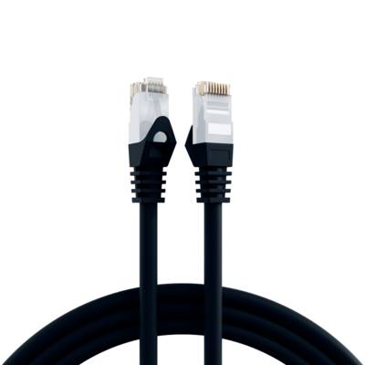 RJ45 Patchkabel Cat.6 U/UTP LSZH, CCA schwarz 10m Kupferverkabelung