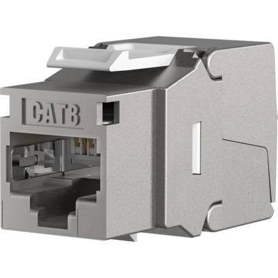 RJ45 Keystone STP, Cat.8 Class 1 -- 2000MHz Kupferverkabelung + Adapter