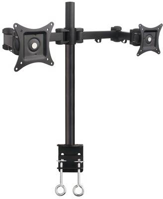 TECHly ICA-LCD-482-D Monitor-Tischhalterung 2 33,0cm (13") - 68,6cm (27") Schwarz Drehbar, Höhenverstellbar, Neigbar, Schwenkbar