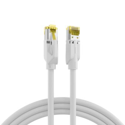 RJ45 Patchkabel Cat.6A S/FTP LSZH, Draka UC900 TM31 weiß 15m Kupferverkabelung