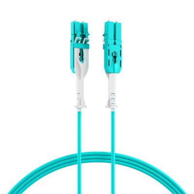 Duplex Patchkabel Push/Pull LC-LC OM3 -- 5m LSZH 3mm aqua Glasfaserverkabelung Glasfaser OM3