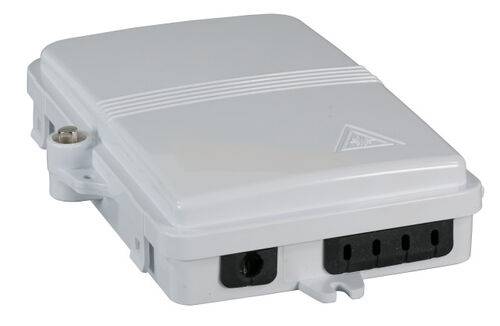 FTTH IP65 Anschlussbox für 8 Fasern, 4 Kupplungen -- und Faserüberlängenaufnahme Glasfaser