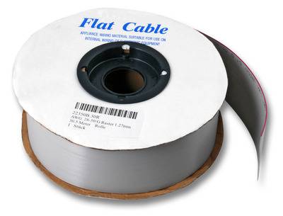 Flachbandkabel AWG 28-14/G 30,5m Rolle, RM 1,27 14pol. Multimedia Serielle und Paralelle Kabel und +