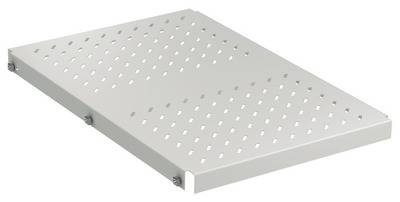 Schwerlast Fachboden, fest, 6 x -- Seitenmontage, 200 kg, RAL7035 Netzwerk-