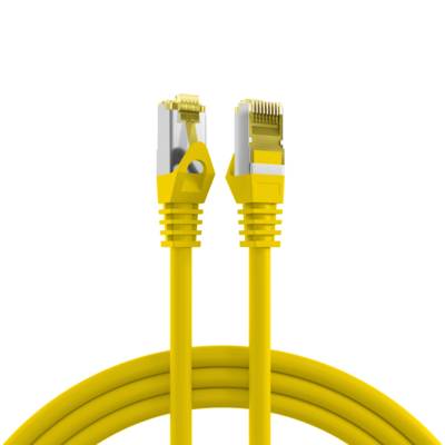 RJ45 Patchkabel Cat.6A S/FTP LSZH -- Cat.7 Rohkabel gelb 30m