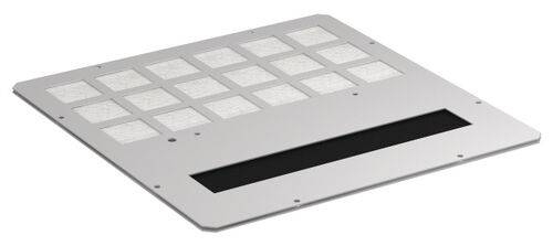 Modul mit Filter und Bürstend., Öffnung -- A, RAL9005, für PRO Netzwerk- und Serverschränke +