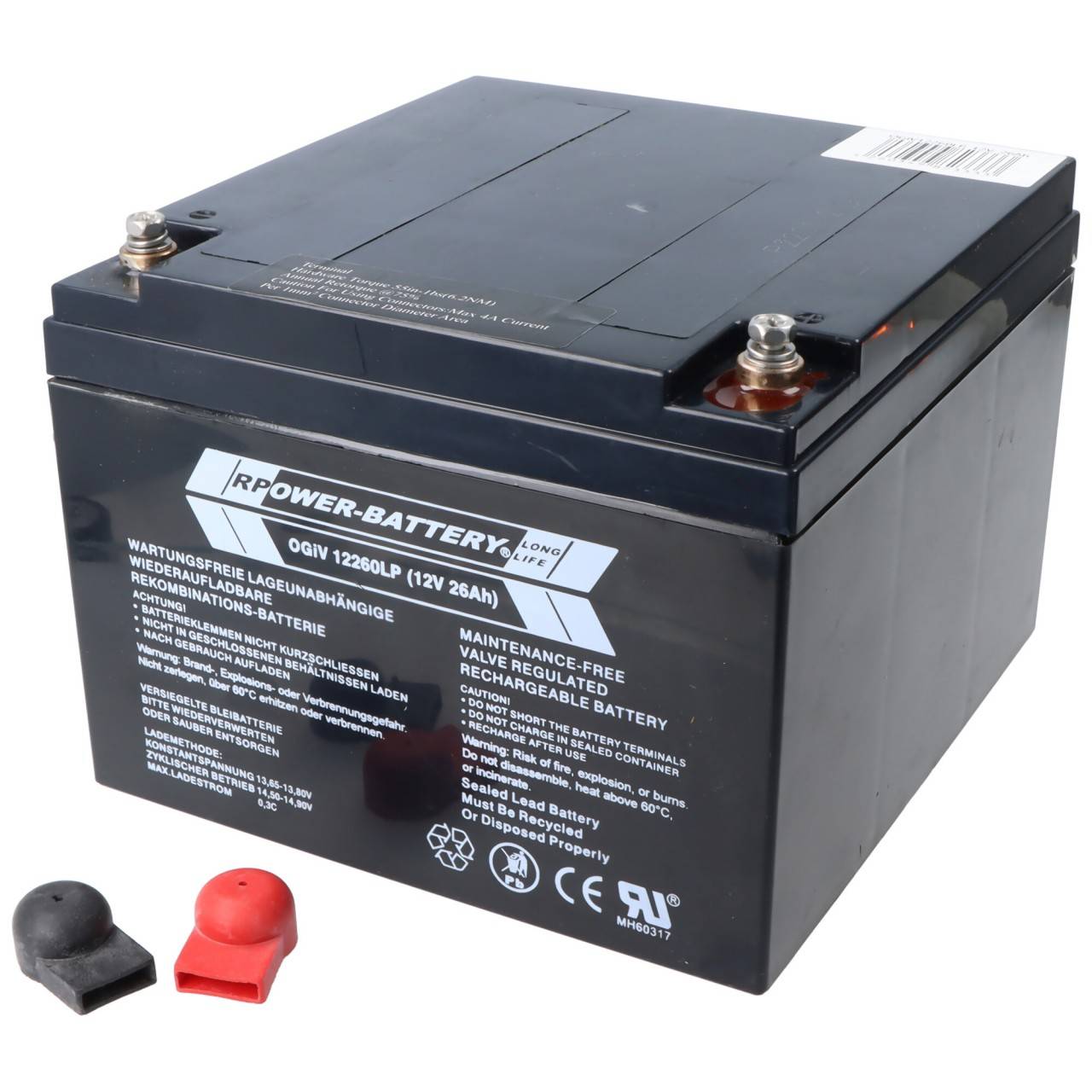 RPower OGiV12260LP 12V 26Ah Longlife Bleiakku AGM Blei Gel Akku