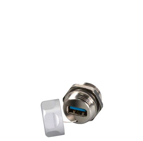 EFB-Elektronik IP67DFKUSBFLHS, USB3.0 IP67 Durchführungskupplung,Type A Buchse / Type A Buchse Service Port