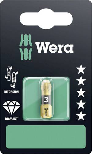 Wera 855/1 BDC SB SiS 05073338001 Kreuzschlitz-Bit PZ 3 Werkzeugstahl diamantbeschichtet D 6.3