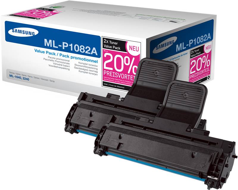 Original 2er Pack à 1.500 S. Samsung MLT-P1082A Multipack Schwarz (SV118A) Multipack