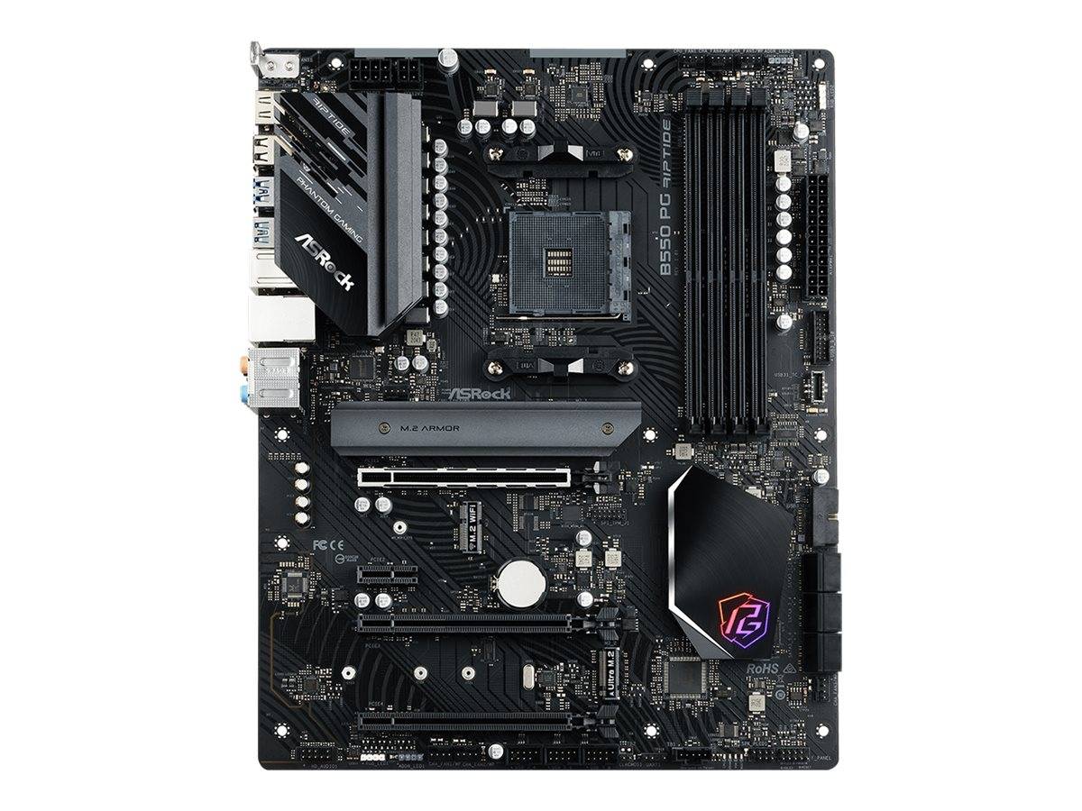 ASRock B550 PG Riptide Mainboard Sockel (PC) AMD® AM4 Formfaktor (Details) ATX Mainboard-Chipsatz AMD® B550