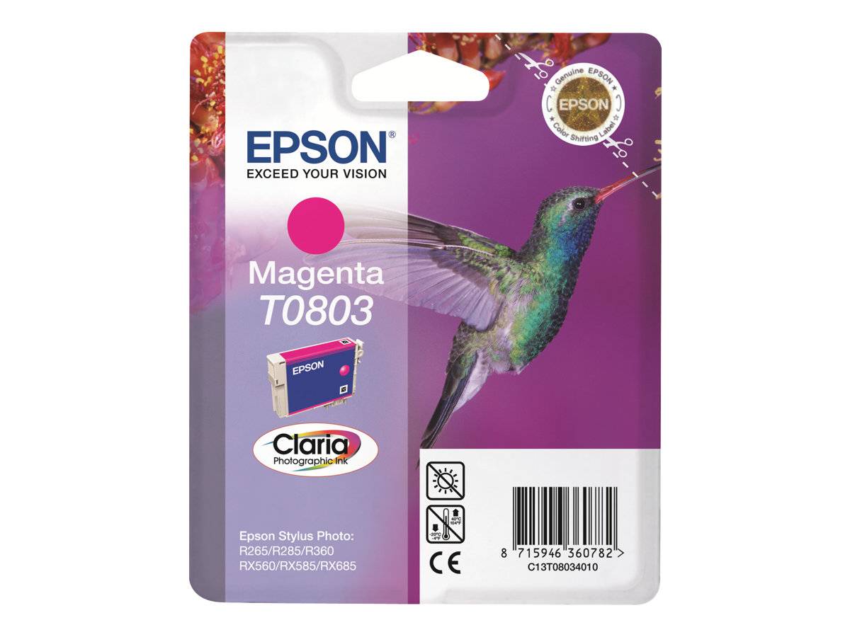 Epson T0803 - 7.4 ml - Magenta - Original - Blisterverpackung - Tintenpatrone -