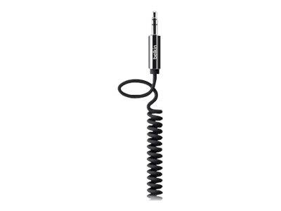 Belkin AV10126cw06-BLK Klinke Audio Anschlusskabel [1x Klinkenstecker 3.5 mm - 1x Klinkenstecker 3.5 mm] 1.80 m Schwarz Spiralkabel