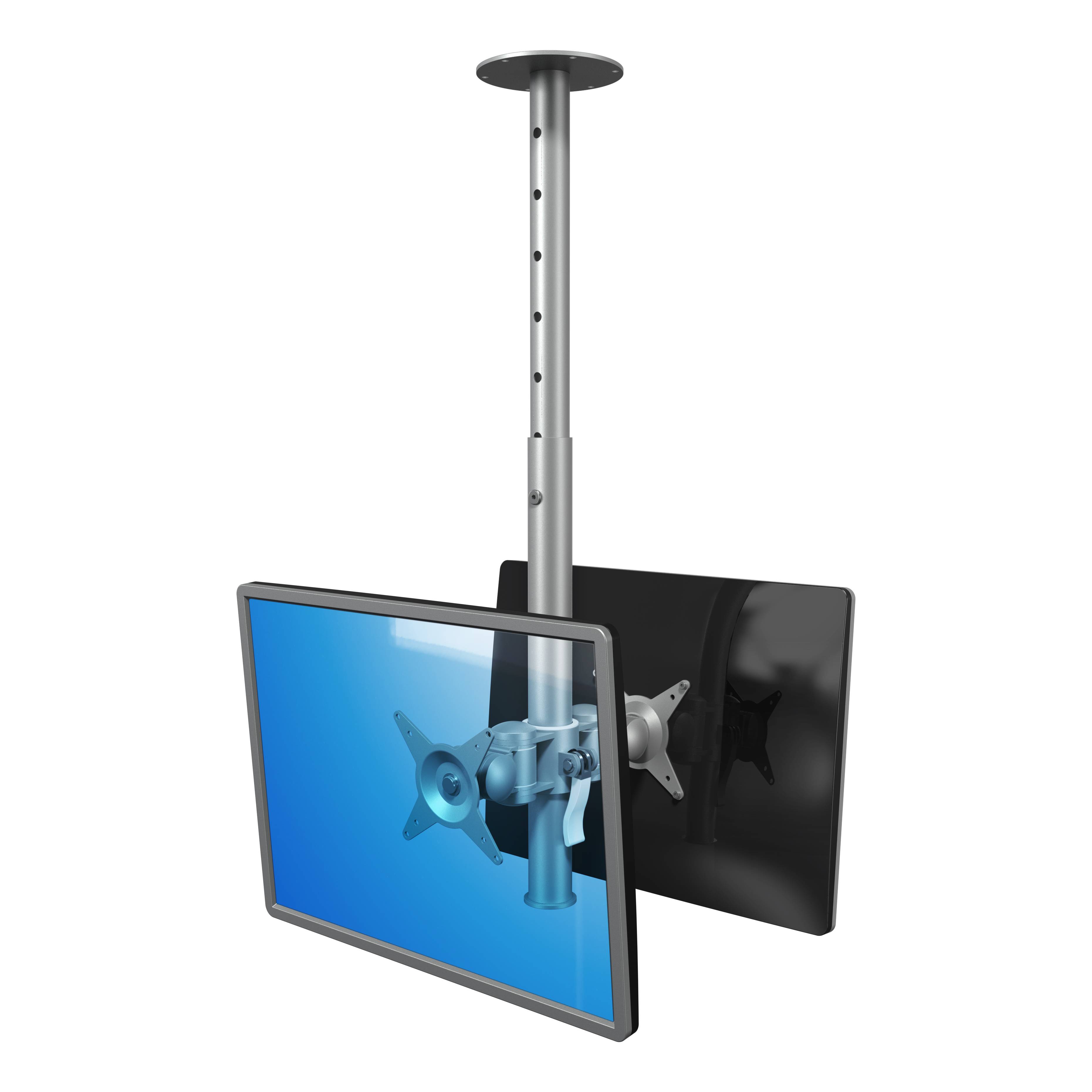Dataflex ViewMate Style Monitorarm 572 2fach Monitor-Deckenhalterung 25,4 cm (10") - 61,0 cm (24") Silber Höhenverstellbar, Neigbar, Schwenkbar