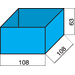 Hünersdorff Sortimentskoffer-Einsatz (L x B x H) 108 x 108 x 63 mm Anzahl Fächer: 1 Inhalt