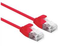ROLINE UTP DataCenter Patchkabel Kat.6A (Class EA), LSOH, slim, rot, 2 m