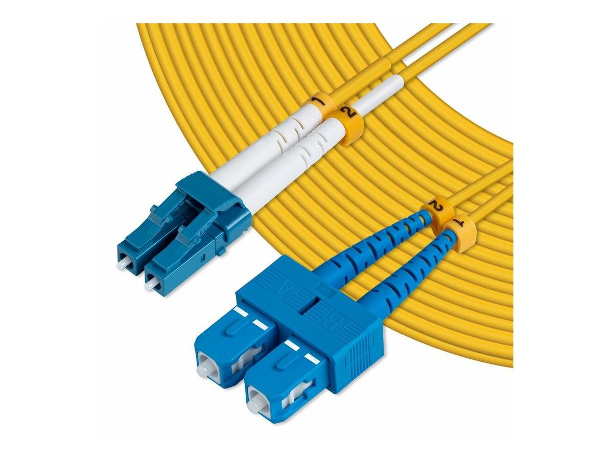 MicroConnect LC/UPC-SC/UPC 10m OS2 SM Duplex LSZH OD: 2mm, 0.3db Yellow