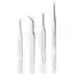 TOOLCRAFT 816747 Pinzetten-Set 4teilig SS SA, 2a SA, 7 SA, 3c SA Flach-rund, Sichelspitze, gebogen 55°, Spitz, Spitz, schlank TOOLCRAFT 816747 Pinzetten-Set 4teilig SS SA, 2a SA, 7 SA, 3c SA Flach-rund, Sichelspitze, gebogen 55°, Spitz, Spitz, schlank