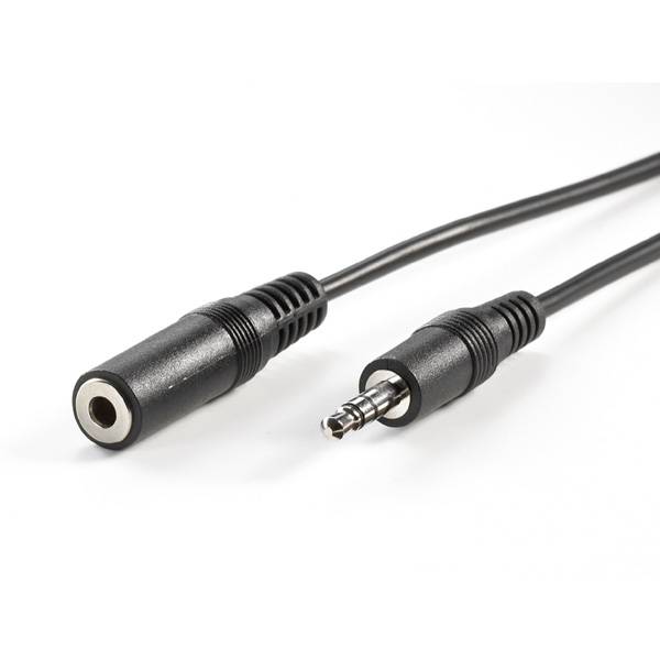 VALUE 3,5mm Verlängerungskabel ST / BU, schwarz, 10 m