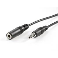 VALUE 3,5mm Verlängerungskabel ST / BU, schwarz, 10 m