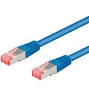 Goobay 68272 CAT 6 Netzwerkkabel RJ45 Stecker Kupferleiter halogenfrei Ethernet LAN Kabel S/FTP Schirmung PiMF Blau 10m