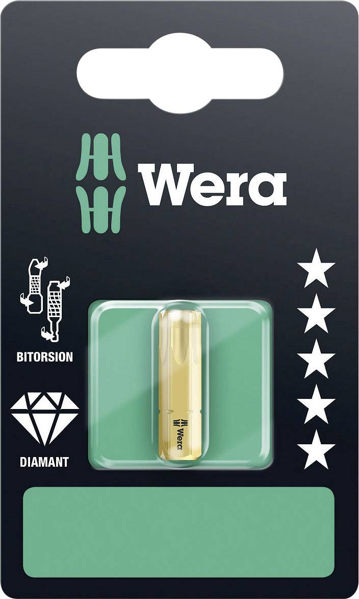 Wera 867/1 BDC SB SiS 05134379001 Torx-Bit T 40 Werkzeugstahl legiert, diamantbeschichtet D 6.3