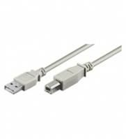 Goobay 68714 USB 2.0 auf USB B Adapterkabel / Druckerkabel 480 Mbits / USB 2.0 Typ B Drucker & Scanner / Grau / 5m