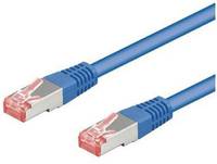 Goobay 95492 CAT 6 Netzwerkkabel RJ45 Stecker 250 MHz Ethernet CCA LAN Kabel S/FTP PiMF Schirmung Patchkabel Blau 2m