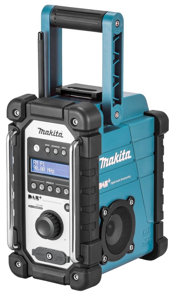 Makita DMR110 Baustellenradio DAB+, UKW AUX spritzwassergeschützt Schwarz, Türkis