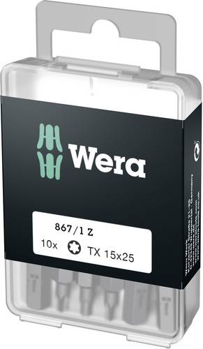 Wera 867/1 Z DIY SiS 05072407001 Torx-Bit T 15 Werkzeugstahl legiert, zähhart D 6.3 10 St.