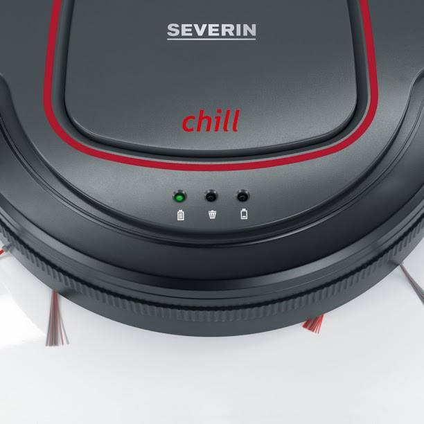 Severin Chill Saugroboter Grau, Rot, Schwarz