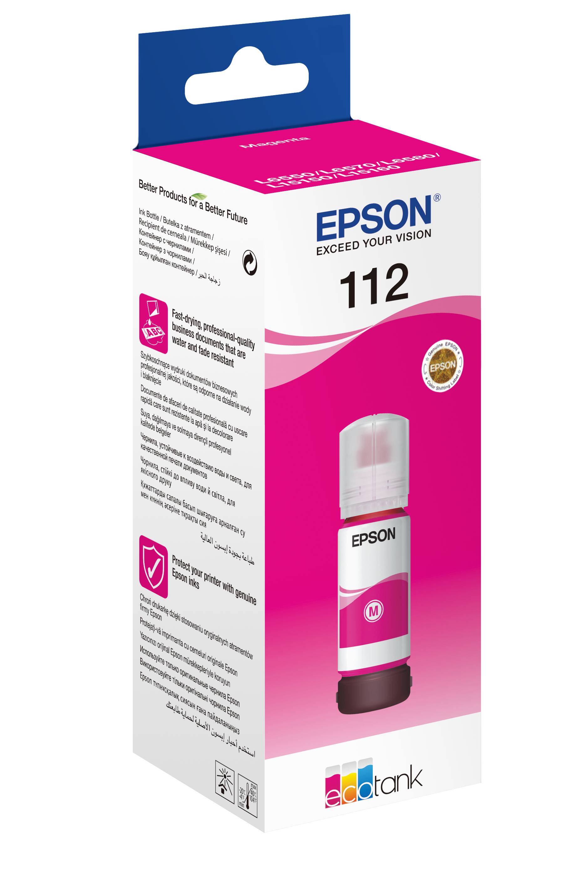Epson C13T06C34A 112 EcoTank Nachfülltinte Original Epson Magenta 70 ml