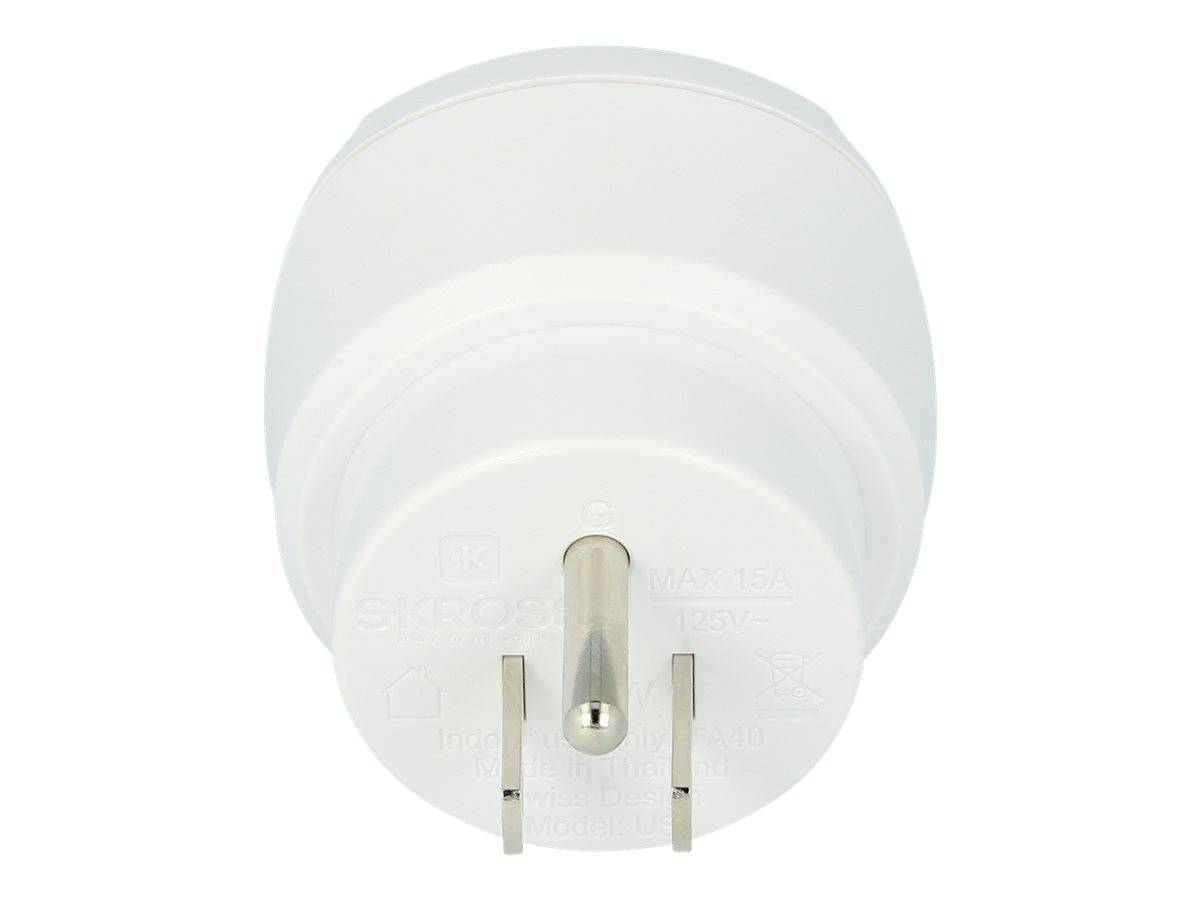 Skross 1.500203-E Reiseadapter CA EU to USA